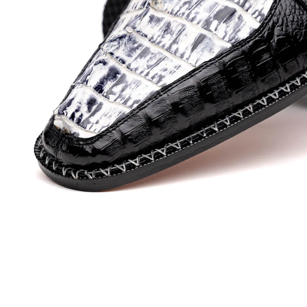 Marco Di Milano Caribe Black / Newspaper Caiman Crocodile Derby Shoes sold by Alberto Nardoni product image thumbnail 3
