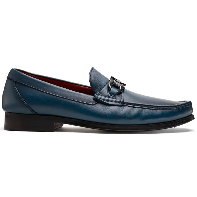 Marco Di Milano Cassarano Navy Men's Calfskin Leather Loafers sold by Alberto Nardoni