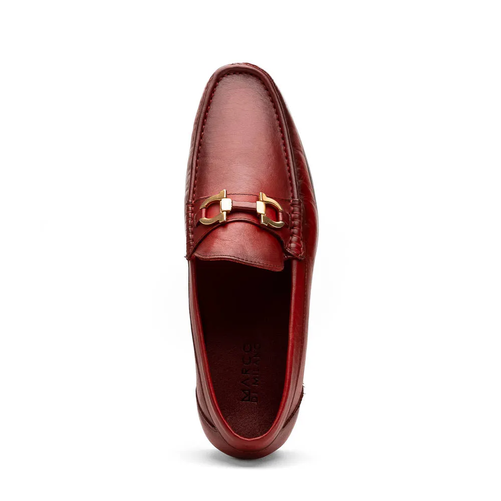 Marco Di Milano Cassarano Red Men's Calfskin Leather Loafers sold by Alberto Nardoni product image thumbnail 4