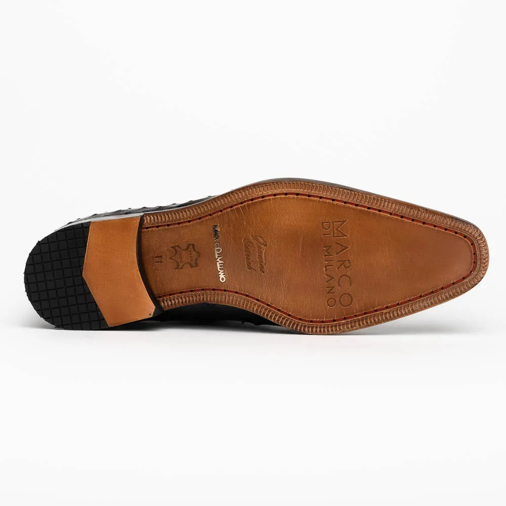 Marco Di Milano Criss Black Ostrich Quill Dress Shoe Oxfords sold by Alberto Nardoni product image thumbnail 5