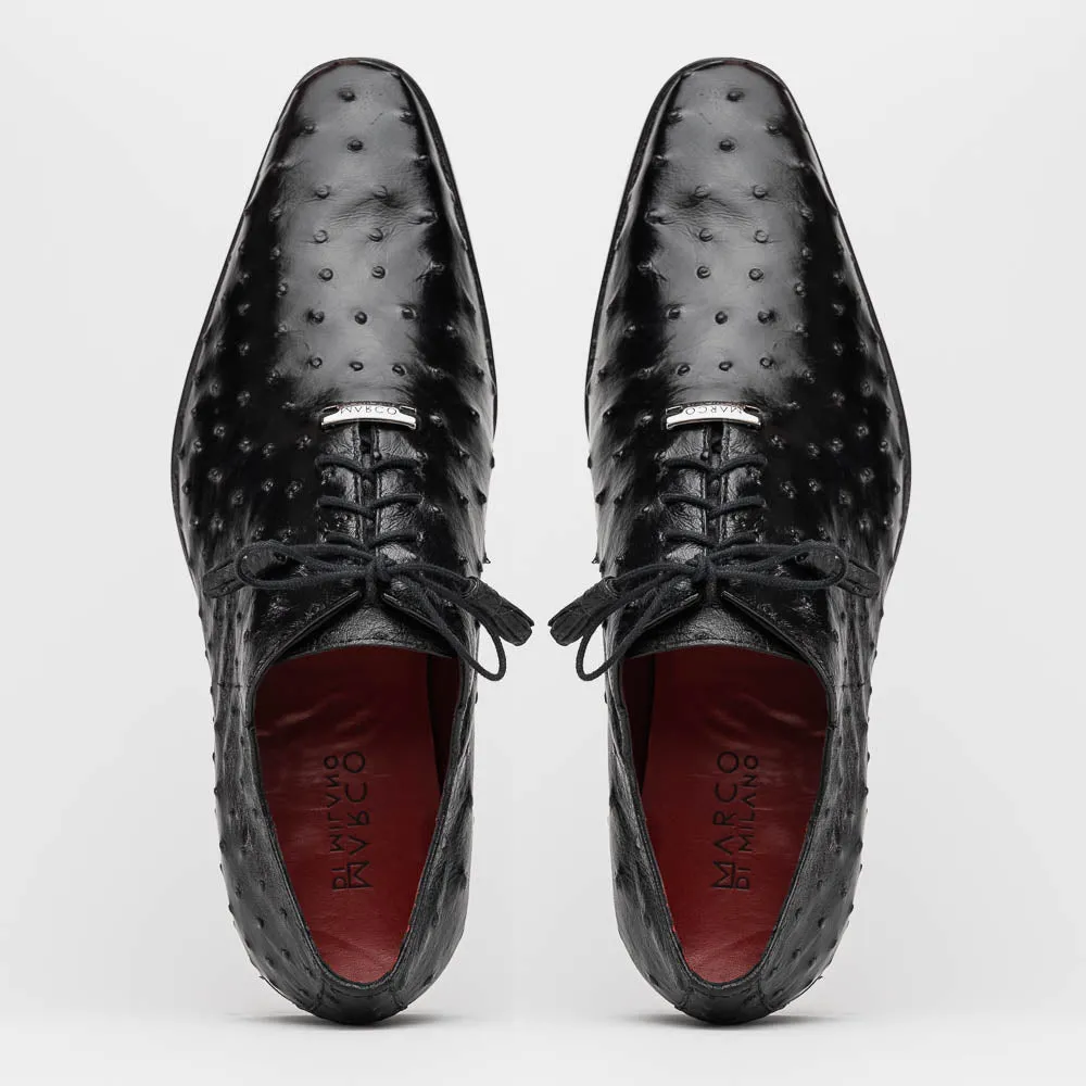 Marco Di Milano Criss Black Ostrich Quill Dress Shoe Oxfords sold by Alberto Nardoni product image thumbnail 4