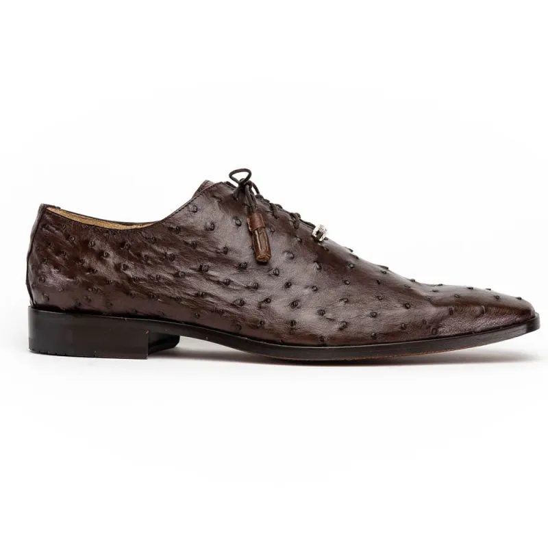 Marco Di Milano Criss Brown Ostrich Quill Dress Shoe Oxfords sold by Alberto Nardoni