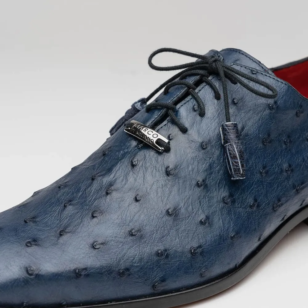 Marco Di Milano Criss Navy Ostrich Quill Dress Shoe Oxfords sold by Alberto Nardoni product image thumbnail 3