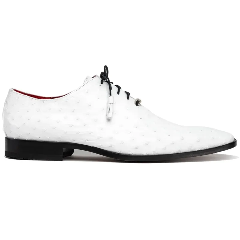 Marco Di Milano Criss White Ostrich Quill Dress Shoe Oxfords sold by Alberto Nardoni
