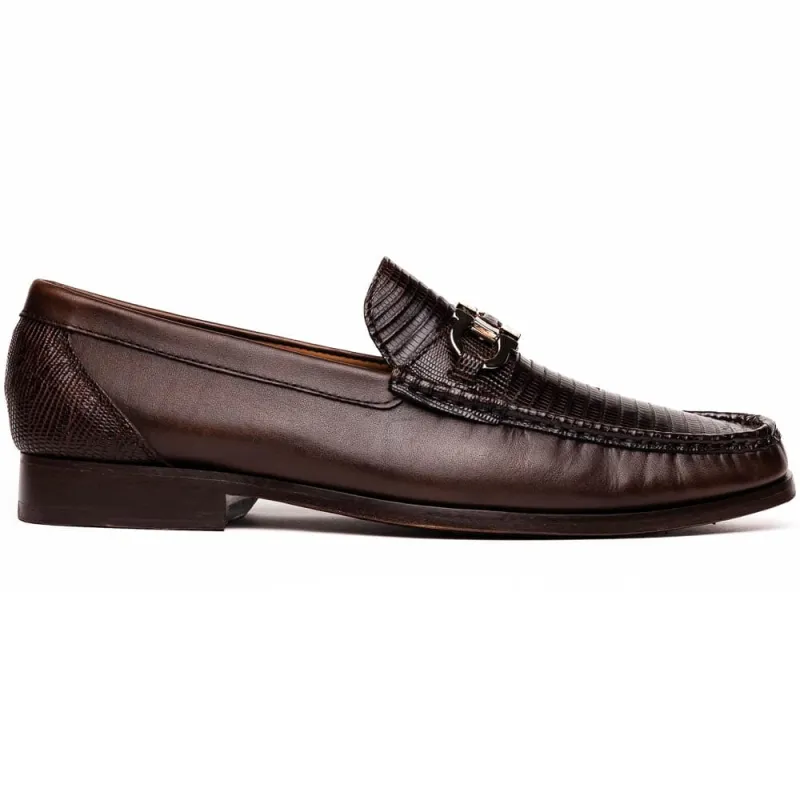 Marco Di Milano Enzo Brown Lizard Bit Loafers sold by Alberto Nardoni