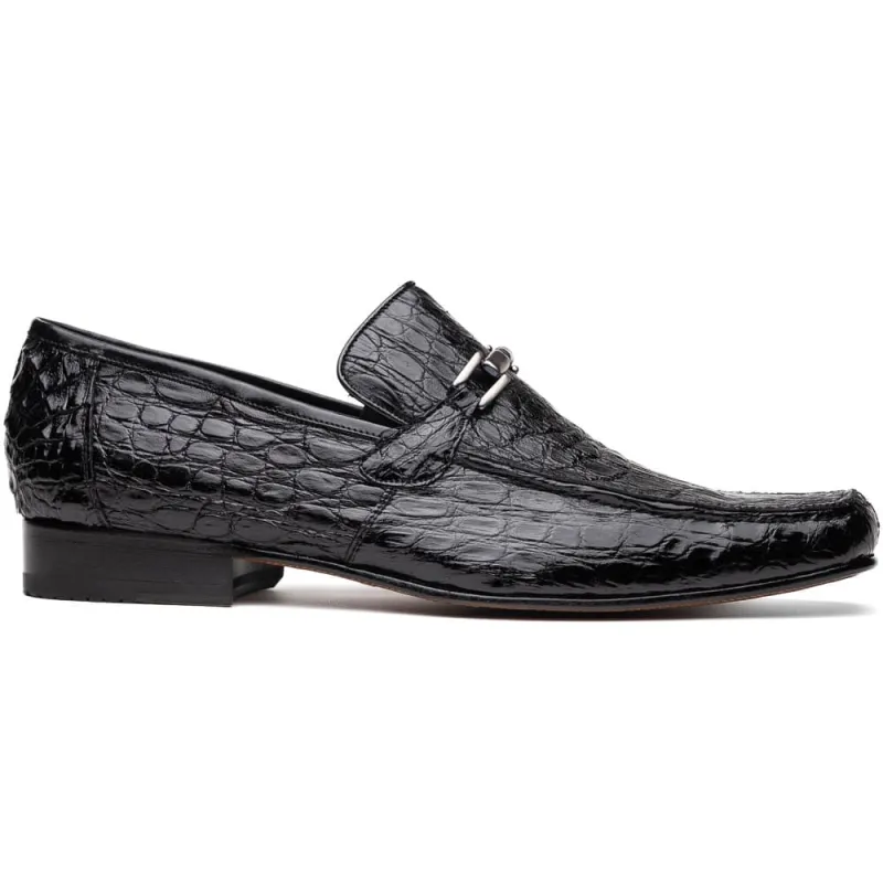 Marco Di Milano Fabro Black Caiman Bit Loafers sold by Alberto Nardoni