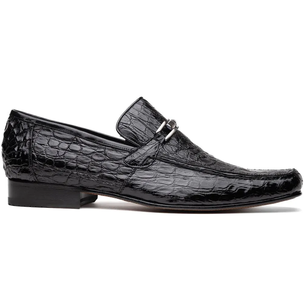 Marco Di Milano Fabro Black Caiman Bit Loafers sold by Alberto Nardoni