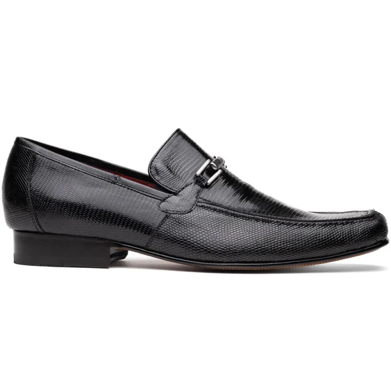 Marco Di Milano Fabro Black Lizard Bit Loafers sold by Alberto Nardoni