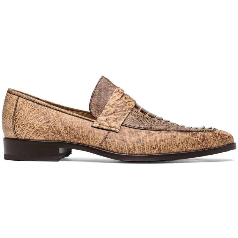 Marco Di Milano Fangio Rust Orix Ostrich Penny Loafer sold by Alberto Nardoni