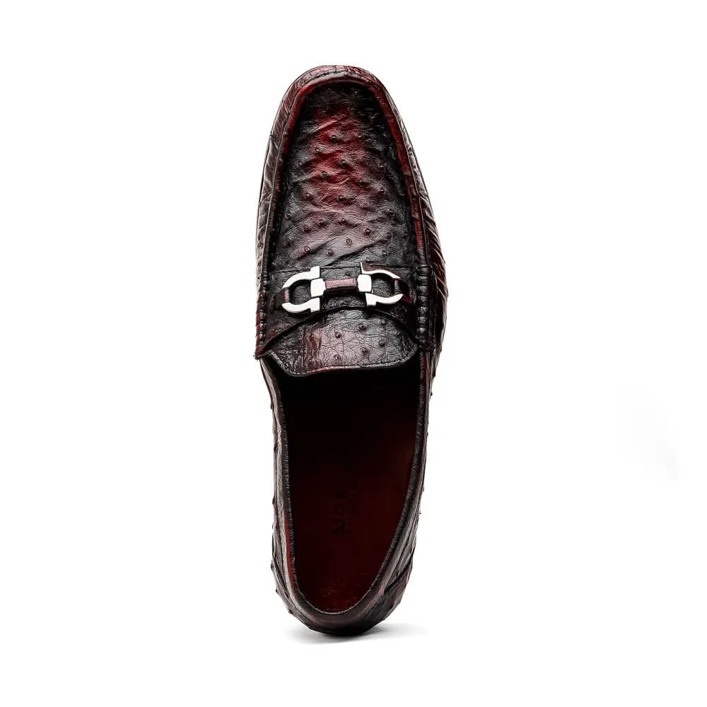 Marco Di Milano Ferrioni Ostrich Black Cherry Bit Loafer sold by Alberto Nardoni product image thumbnail 5