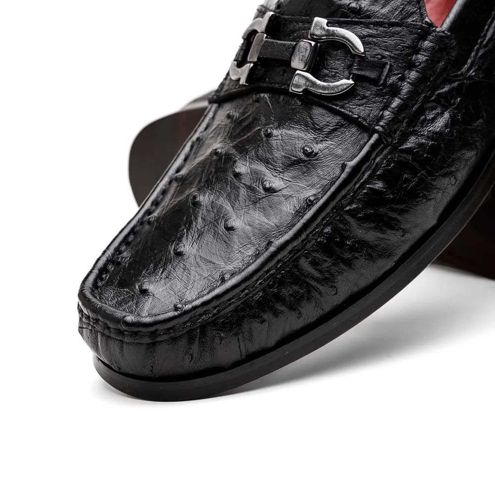 Marco Di Milano Ferrioni Ostrich Black Bit Loafer sold by Alberto Nardoni product image thumbnail 3
