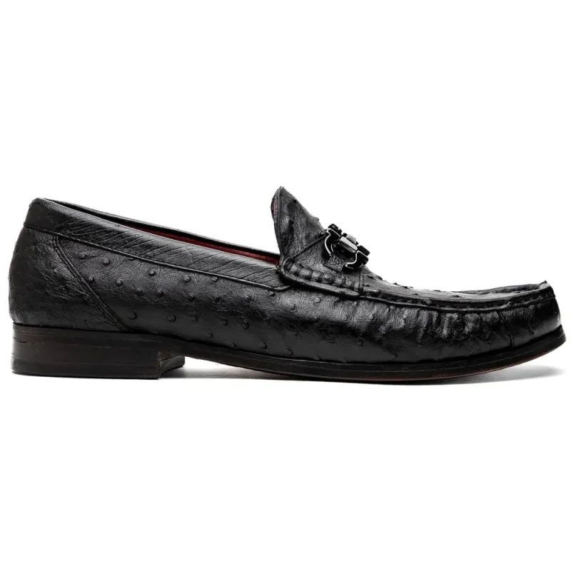Marco Di Milano Ferrioni Ostrich Black Bit Loafer sold by Alberto Nardoni