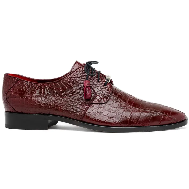 Marco Di Milano Fitipaldi Wine Alligator Derby Shoe sold by Alberto Nardoni
