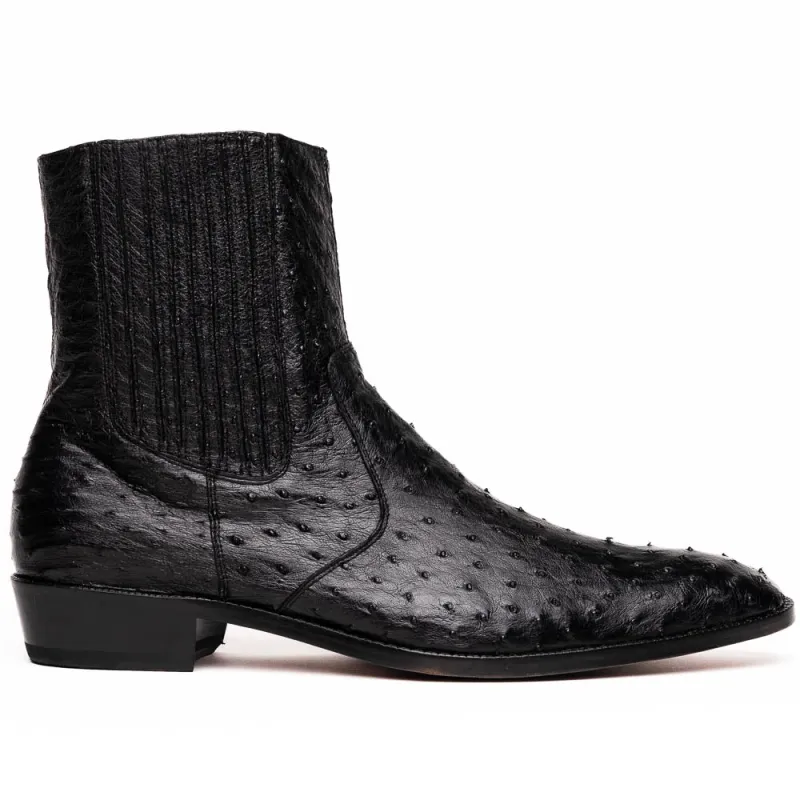 Marco Di Milano Giorgio Black Ostrich Quill Dress Boots sold by Alberto Nardoni