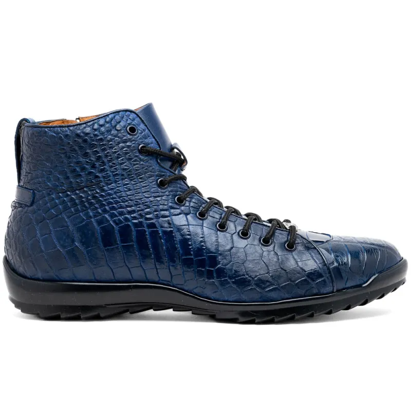 Marco Di Milano Hermond Navy Alligator Boots sold by Alberto Nardoni