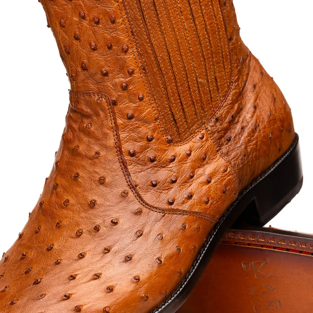 Marco Di Milano Giorgio Brandy Ostrich Quill Dress Boots sold by Alberto Nardoni product image thumbnail 3