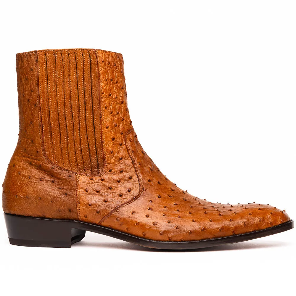 Marco Di Milano Giorgio Brandy Ostrich Quill Dress Boots sold by Alberto Nardoni