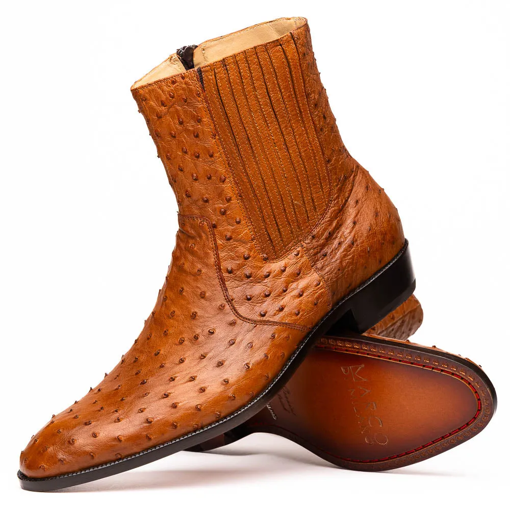 Marco Di Milano Giorgio Brandy Ostrich Quill Dress Boots sold by Alberto Nardoni product image thumbnail 2