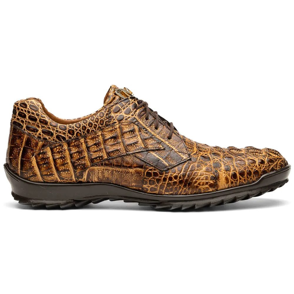 Marco Di Milano Kratos Men's Rustic Orix Shoes Exotic Caiman Crocodile Sneakers sold by Alberto Nardoni