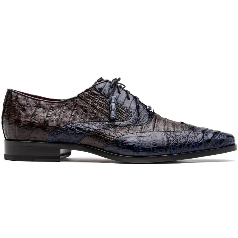 Marco Di Milano Luciano Crocodile Classic Wingtip Dress Shoes Oxfords sold by Alberto Nardoni