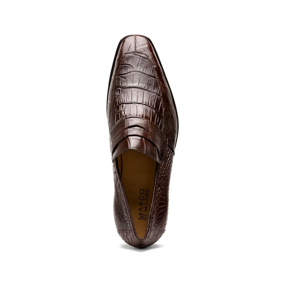 Marco Di Milano Matteo Brown Alligator Penny Loafer sold by Alberto Nardoni product image thumbnail 4
