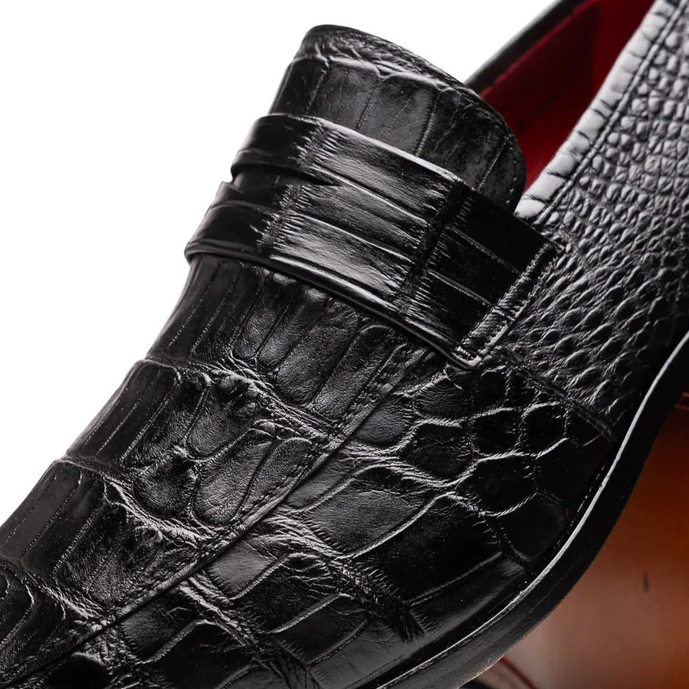 Marco Di Milano Matteo Black Alligator Penny Loafer sold by Alberto Nardoni product image thumbnail 4