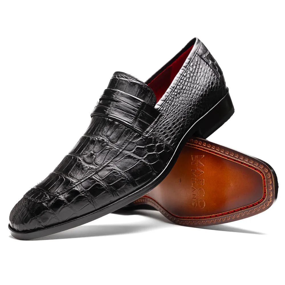Marco Di Milano Matteo Black Alligator Penny Loafer sold by Alberto Nardoni product image thumbnail 2