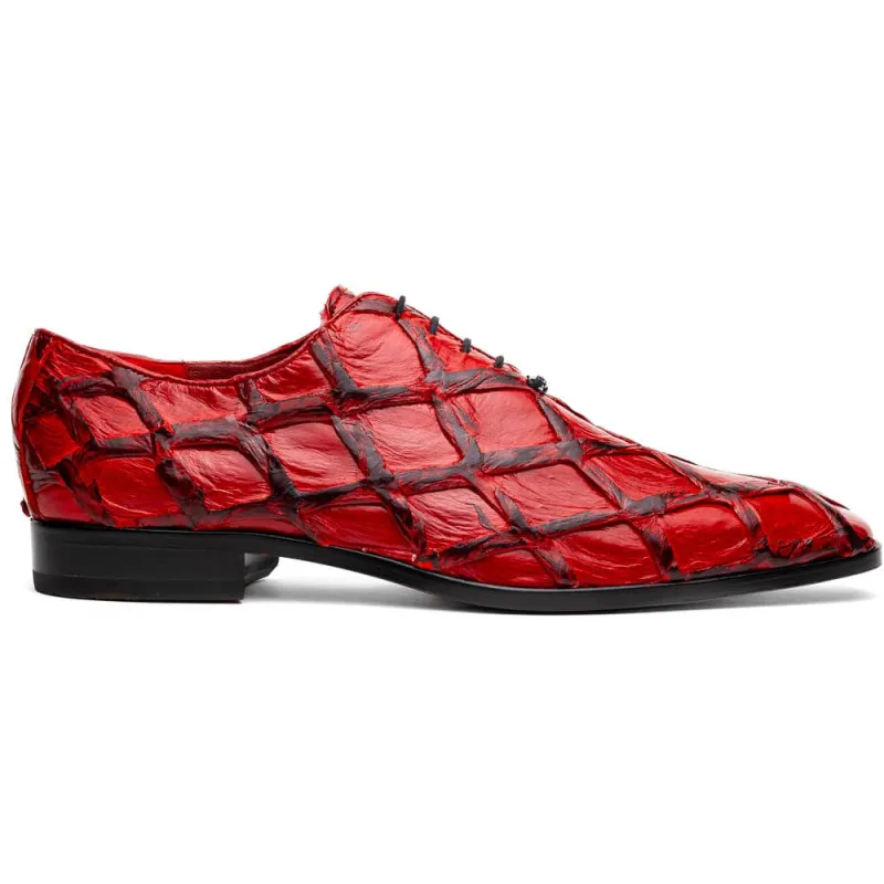 Marco Di Milano Olivieri Red Pirarucu Dress Shoe Oxfords sold by Alberto Nardoni