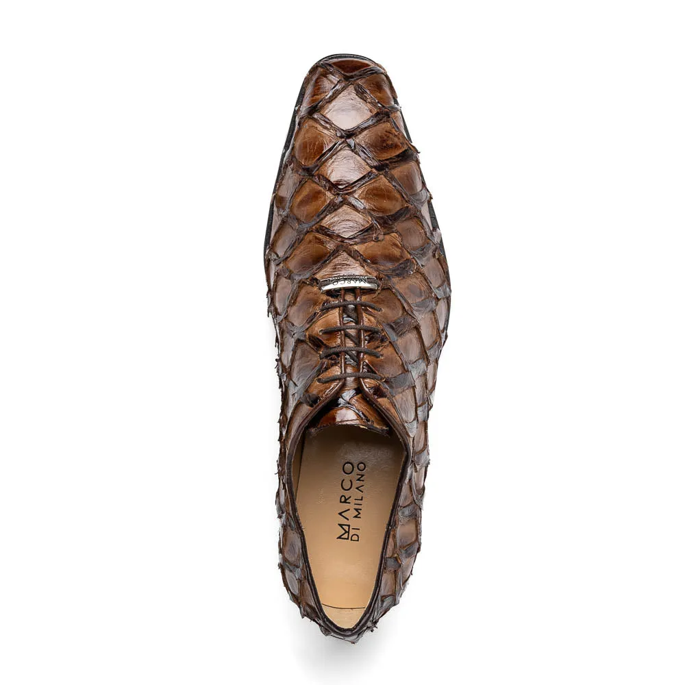 Marco Di Milano Olivieri Clear Brown Pirarucu Dress Shoe Oxfords sold by Alberto Nardoni product image thumbnail 4