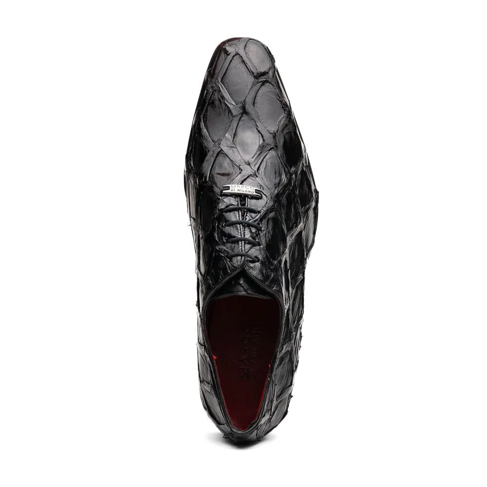 Marco Di Milano Olivieri Black Pirarucu Dress Shoe Oxfords sold by Alberto Nardoni product image thumbnail 4