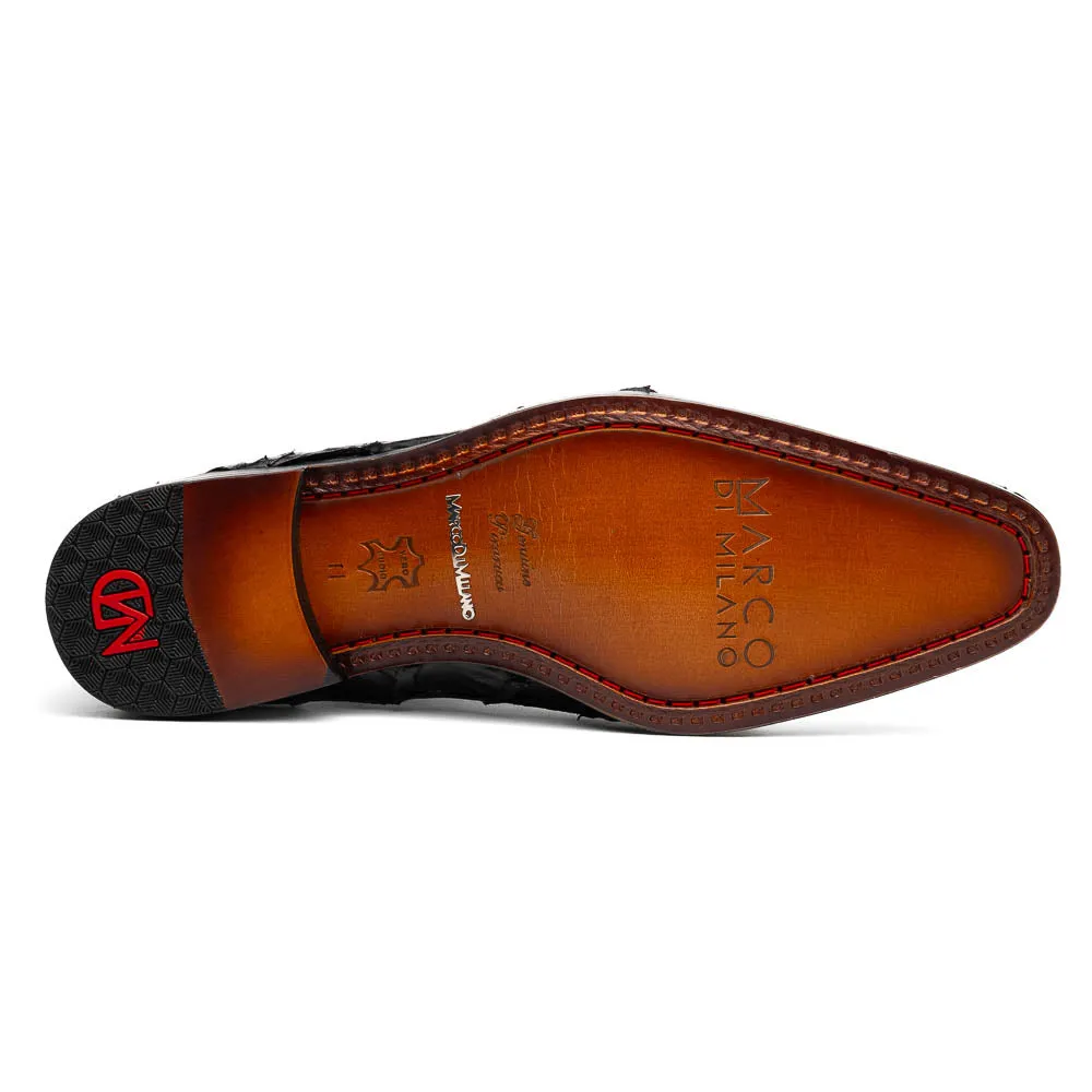 Marco Di Milano Olivieri Black Pirarucu Dress Shoe Oxfords sold by Alberto Nardoni product image thumbnail 5