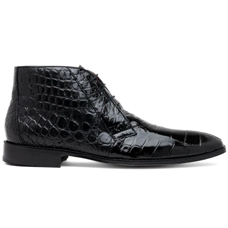 Marco Di Milano Pietro Black Alligator Chukka Boots sold by Alberto Nardoni
