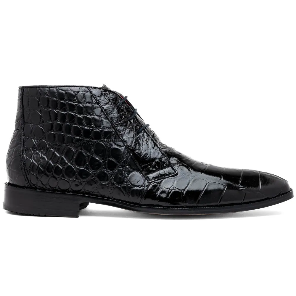 Marco Di Milano Pietro Black Alligator Chukka Boots sold by Alberto Nardoni