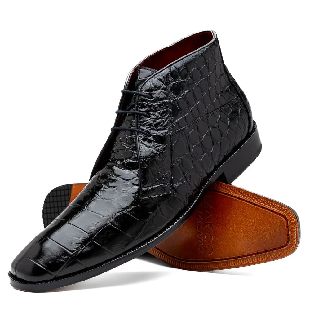 Marco Di Milano Pietro Black Alligator Chukka Boots sold by Alberto Nardoni product image thumbnail 2