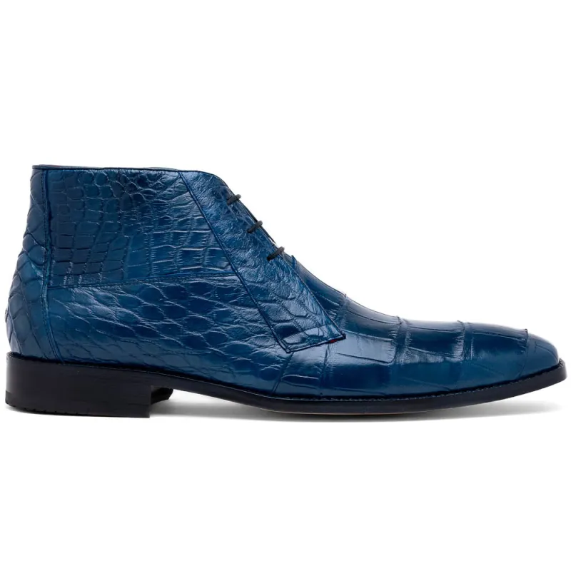 Marco Di Milano Pietro Blue Jean Alligator Chukka Boots sold by Alberto Nardoni