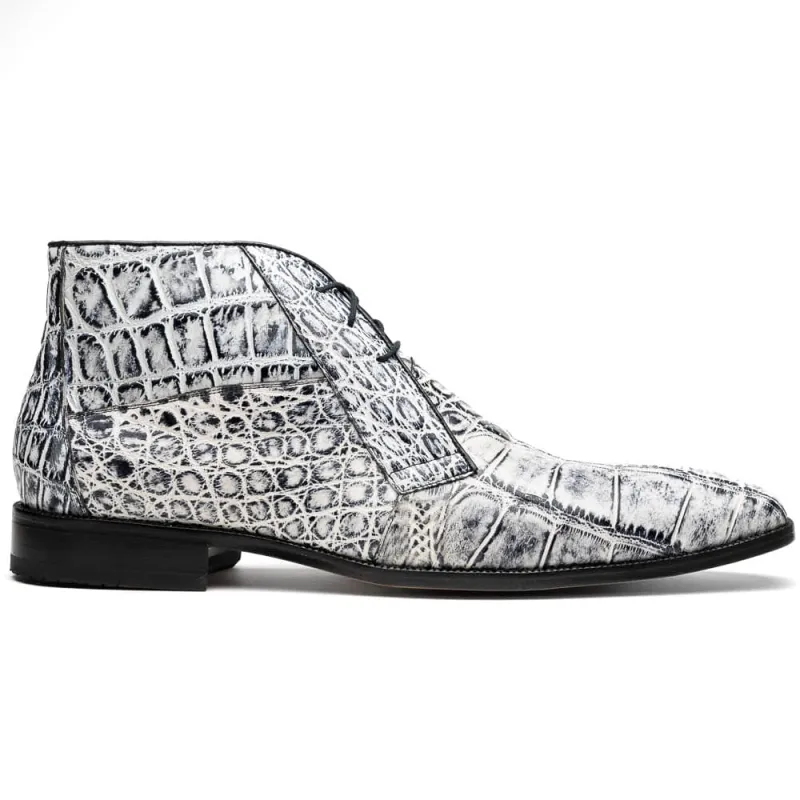 Marco Di Milano Pietro Newspaper Alligator Chukka Boots sold by Alberto Nardoni