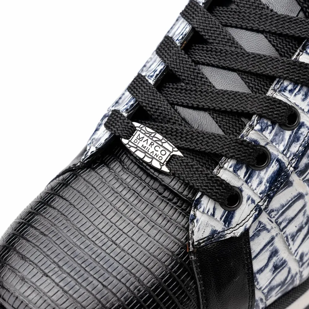 Marco Di Milano Portici Newspaper Men's Exotic Lizard / Crocodile Casual Sneakers sold by Alberto Nardoni product image thumbnail 2