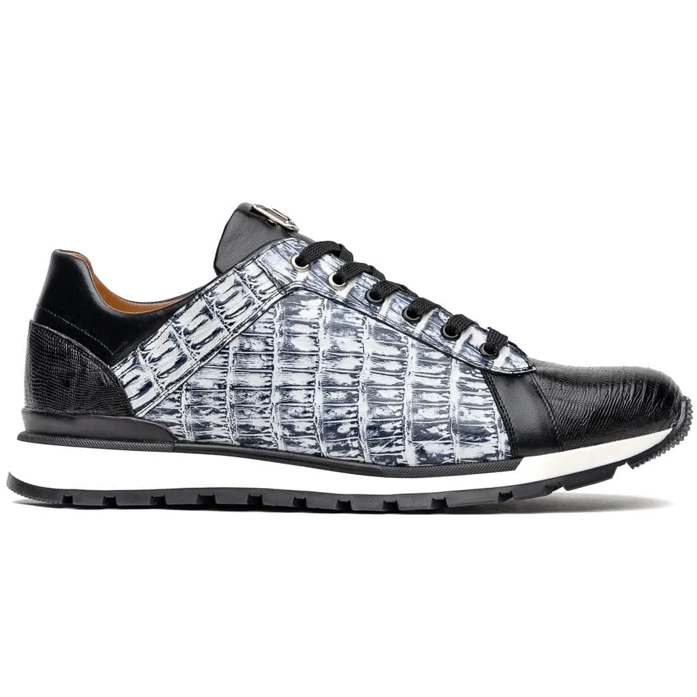 Marco Di Milano Portici Newspaper Men's Exotic Lizard / Crocodile Casual Sneakers sold by Alberto Nardoni