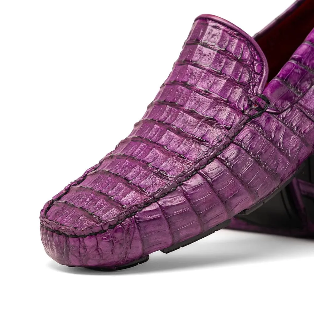 Marco Di Milano Remo Purple Caiman Crocodile Driving Shoes sold by Alberto Nardoni product image thumbnail 3