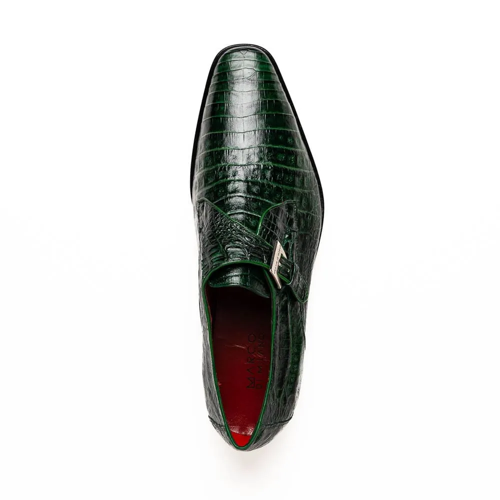 Marco Di Milano Rovigo Green Exotic Crocodile Skin Single Monk-strap Loafers sold by Alberto Nardoni product image thumbnail 4