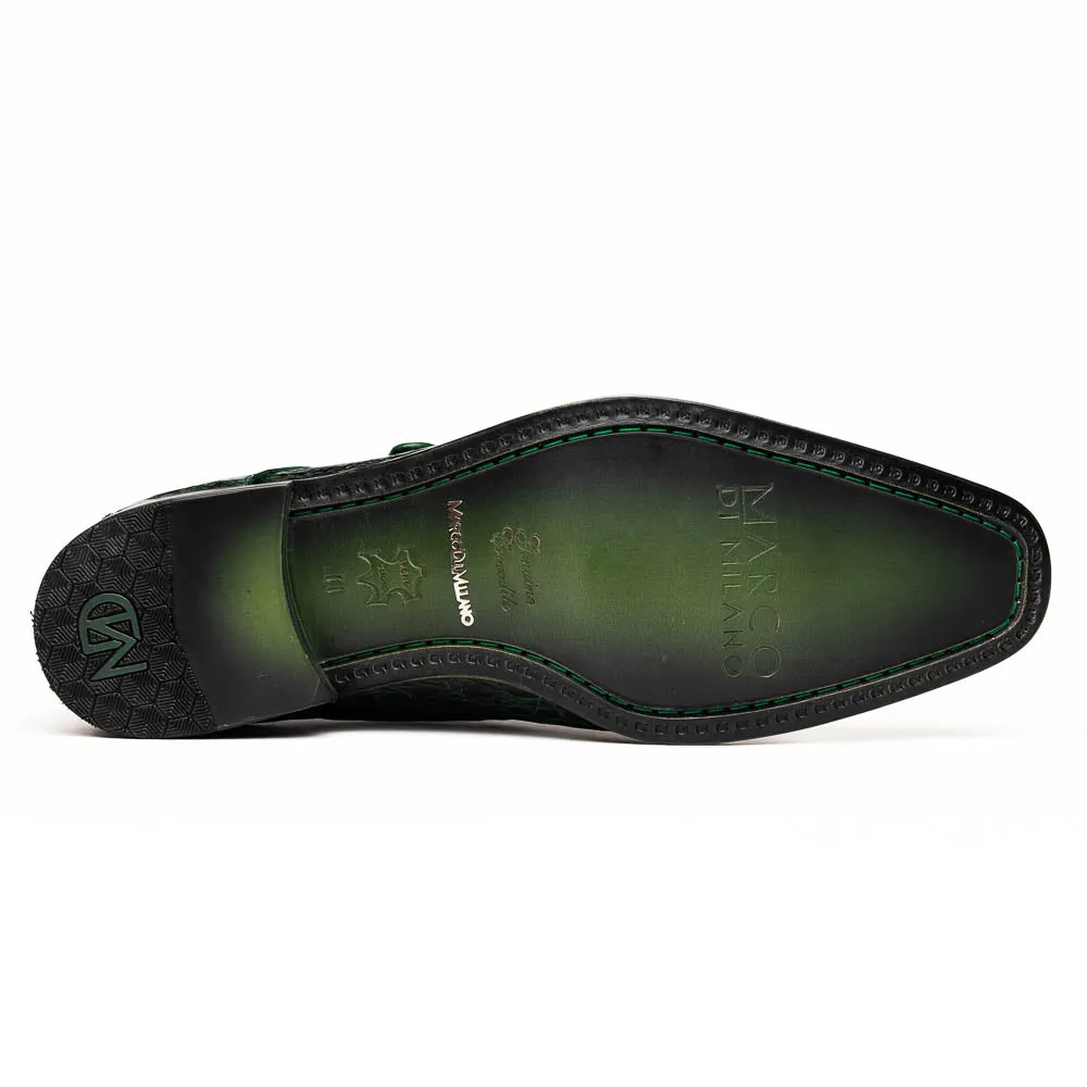Marco Di Milano Rovigo Green Exotic Crocodile Skin Single Monk-strap Loafers sold by Alberto Nardoni product image thumbnail 5
