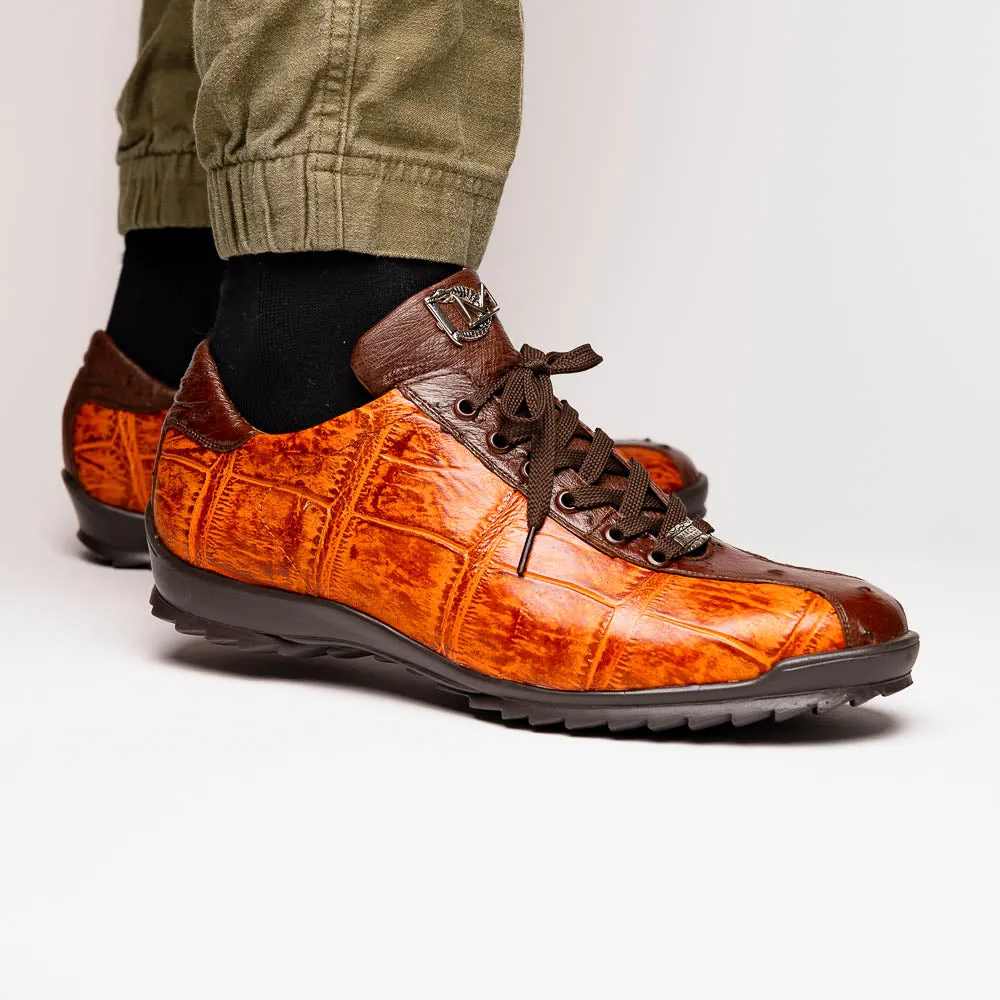 Marco Di Milano Saulo Brandy/Brown Exotic Ostrich and Alligator Casual Sneakers sold by Alberto Nardoni product image thumbnail 4