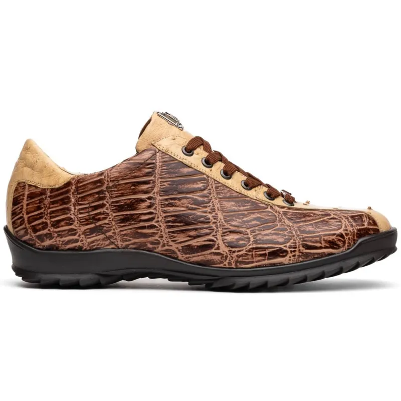 Marco Di Milano Saulo Orix Exotic Ostrich and Alligator Casual Sneakers sold by Alberto Nardoni
