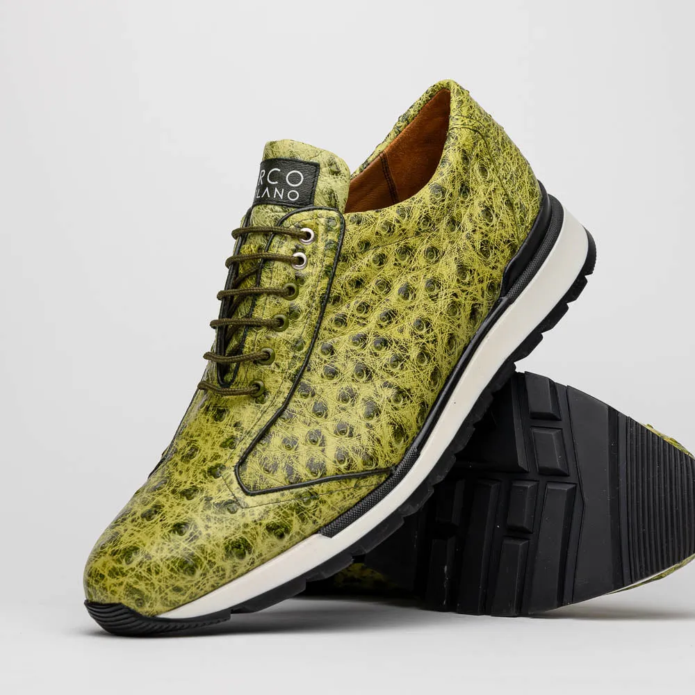 Marco Di Milano Scanno Green Ostrich Quill Sneakers sold by Alberto Nardoni product image thumbnail 2