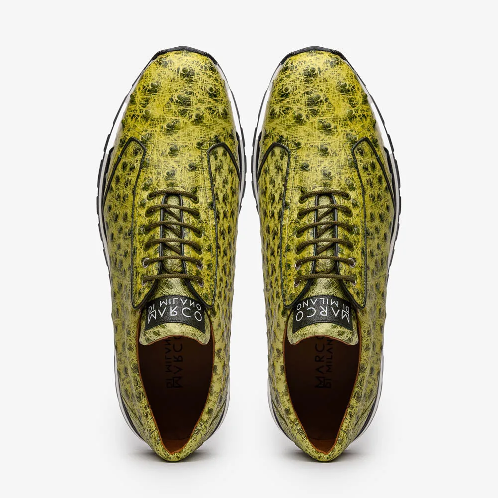Marco Di Milano Scanno Green Ostrich Quill Sneakers sold by Alberto Nardoni product image thumbnail 3