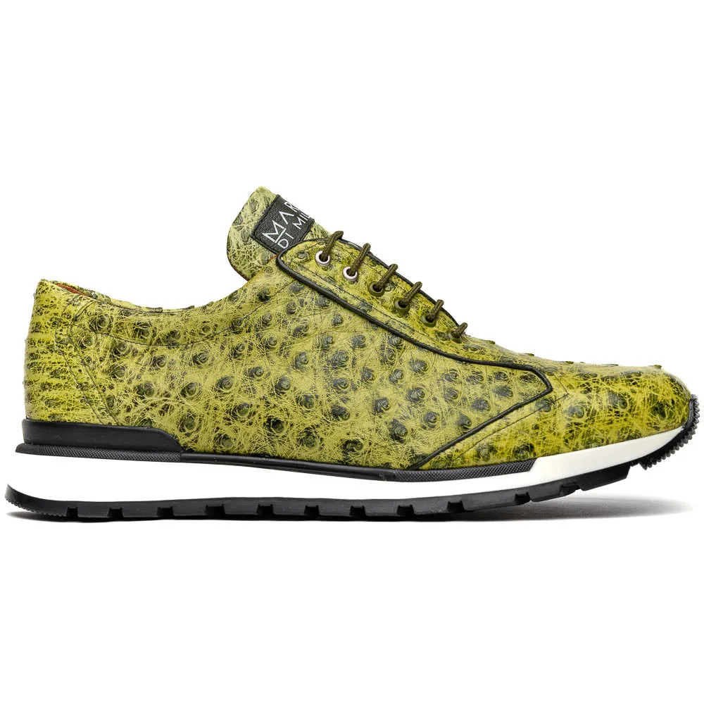 Marco Di Milano Scanno Green Ostrich Quill Sneakers sold by Alberto Nardoni