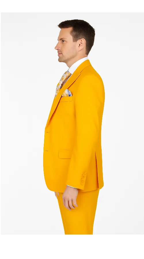 Rossi Man ELI RM103 - Modern Fit 3-Piece Mens Suit in Bold Yellow sold by Alberto Nardoni product image thumbnail 3