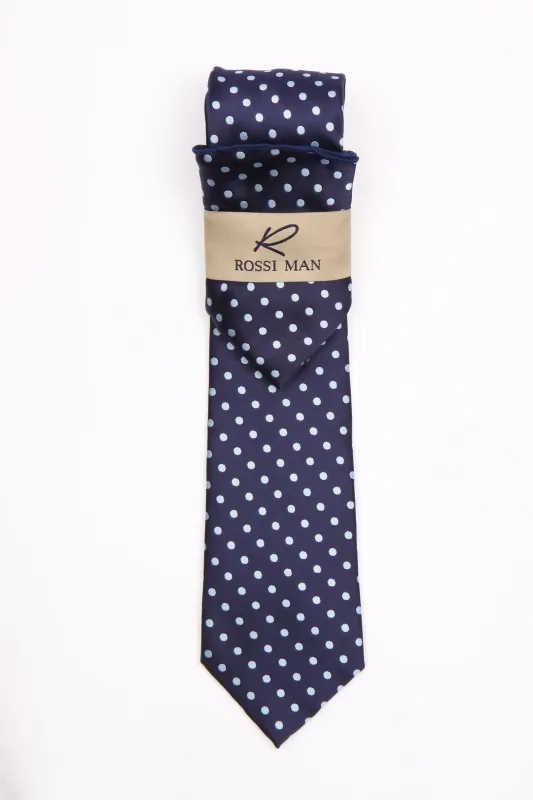 Rossi Man Tie and Pocket Round - RMR662-8 made by Alberto Nardoni