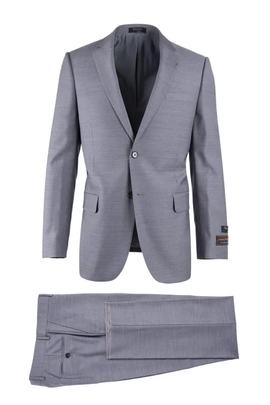 Novello Light Gray, Modern Fit, Pure Wool Suit by Tiglio Luxe sold by Alberto Nardoni
