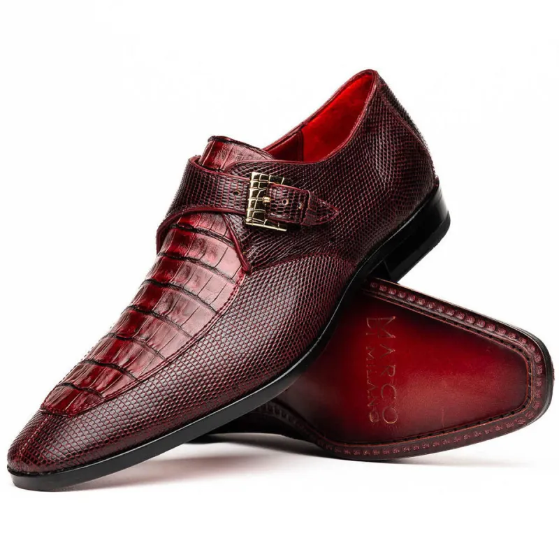 Marco Di Milano Wine Crocodile Lizard Shoes Monkstrap Toluca sold by Alberto Nardoni